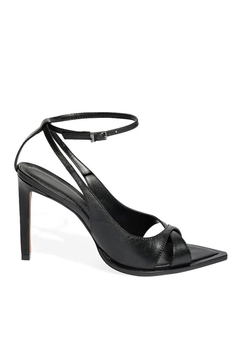 Sandalia Peep Toe - Negro 