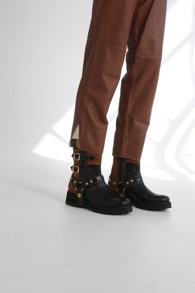 BOTA BIKER Negro Con Wh