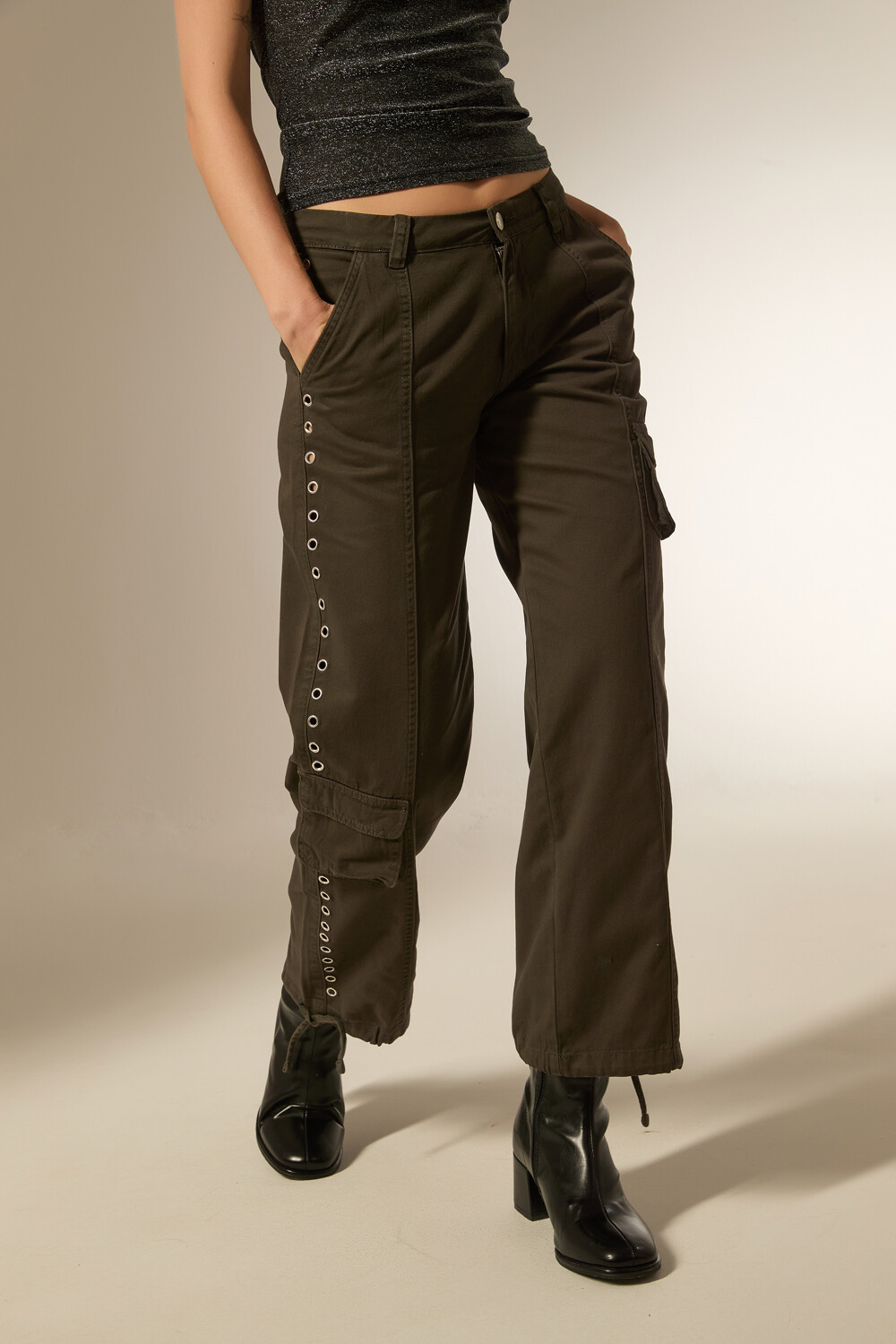 Pantalon Merol Gris Oscuro