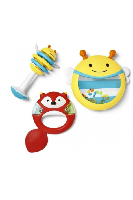 Set tres instrumentos musicales, diseño animales Set tres instrumentos musicales, diseño animales