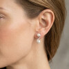 Caravanas Sinfónica en oro blanco 18K con perlas y brillante Caravanas Sinfónica en oro blanco 18K con perlas y brillante