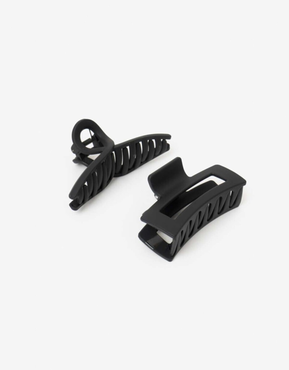 Set De Broches Matte - Negro 