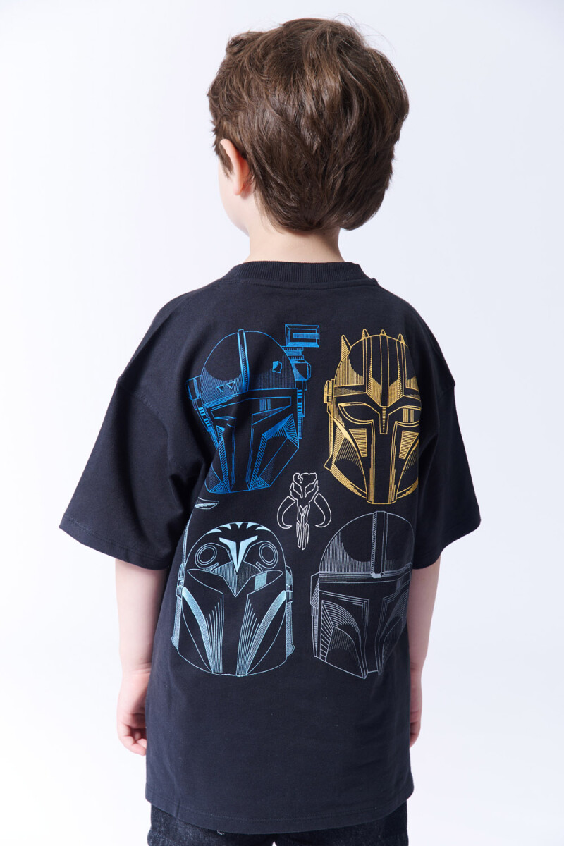 Remera estampa spiderman Mandalorian Gris