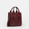 Cartera de Mano Oak en Efecto Cuero Liso Bordeaux