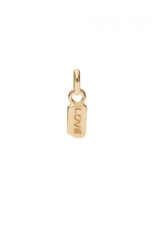 CHARM BAÑADO EN ORO 18K CON PALABRA LOVE. Charm