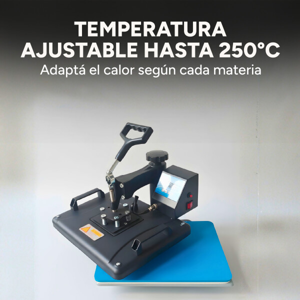 Prensa Térmica 5 En 1 Sublimación Remeras Tazas Gorros Jarra Color Negro Azul