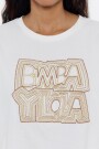 CAMISETA LOGO BORDADO Marfil