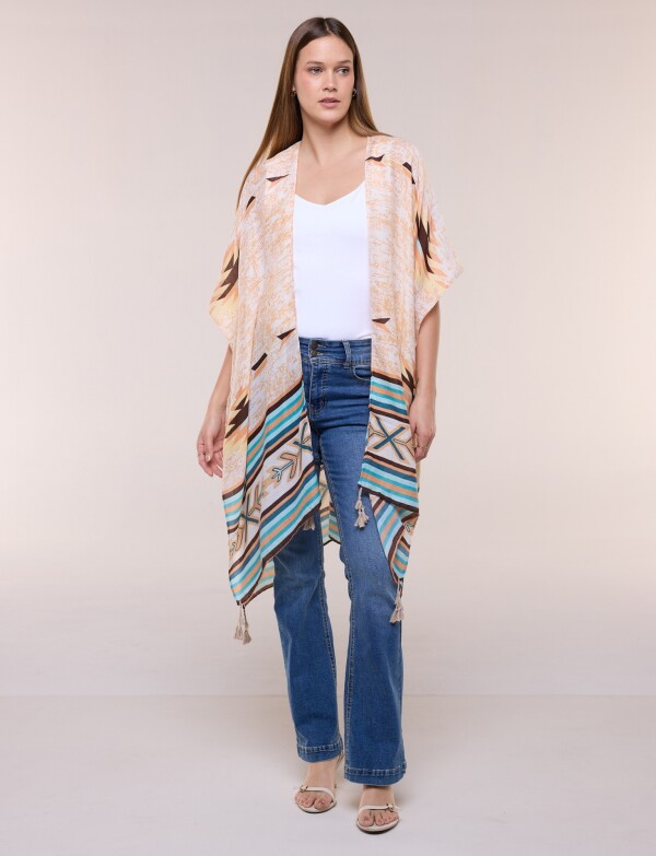 Kimono Tribal BEIGE/MULTI