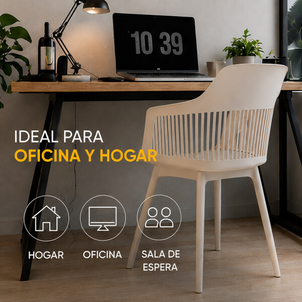 Silla Comedor ComboHome Cocina Aurora Marcela Nórdica 83Cm ® Beige 1