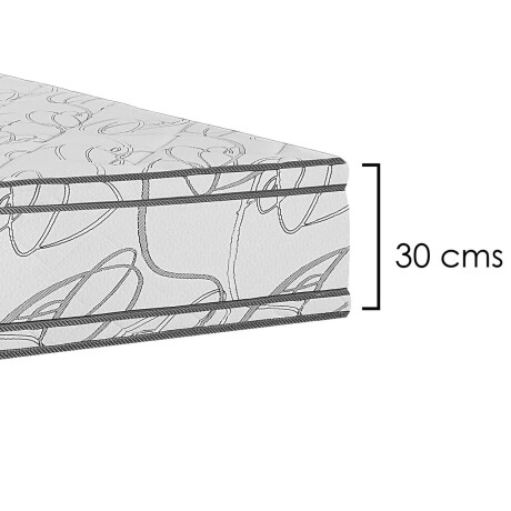 COLCHÓN 2 PLAZAS ESPUMA BLANCO SWEET
