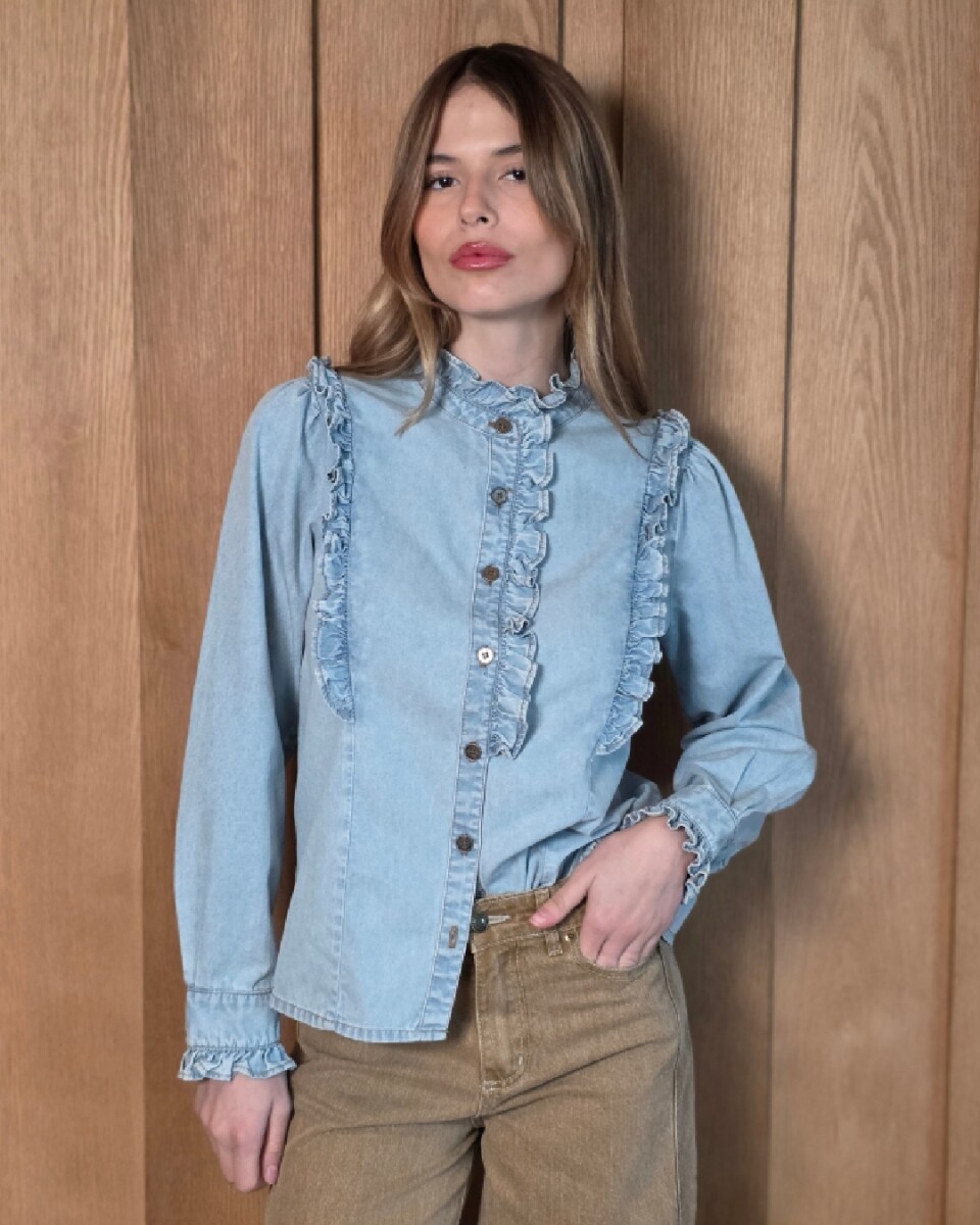 Camisa Uma - Denim Celeste 