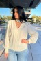 Blusa Lorena manga larga Off White