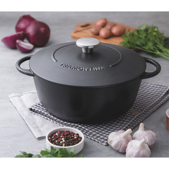 Cacerola con tapa Ø 28cm. - 6.0 lt. "TRENTO" -TRAMONTINA TR6095