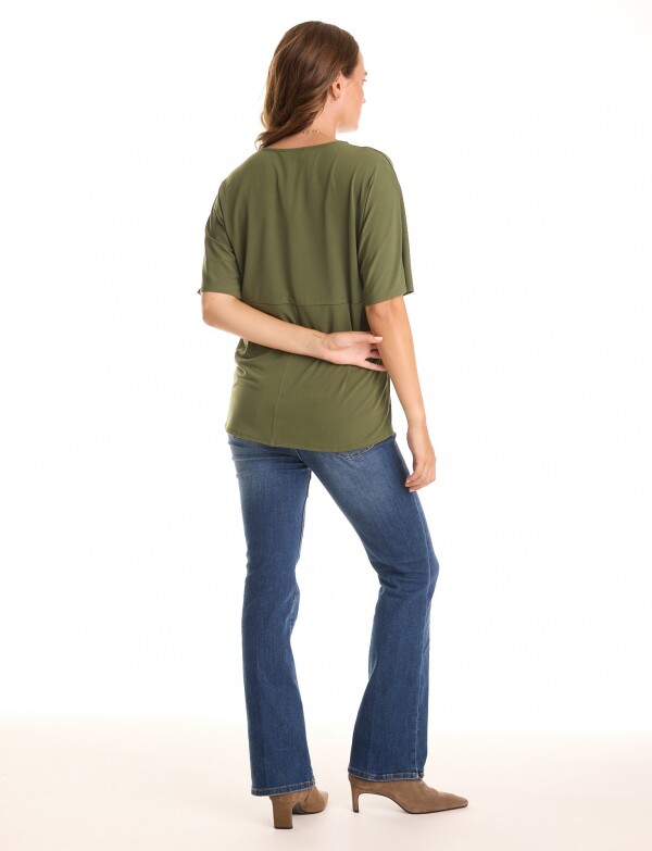 Blusa Dolman Al Codo VERDE