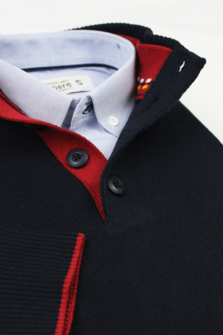 Buzo Regata Premium Azul con Rojo