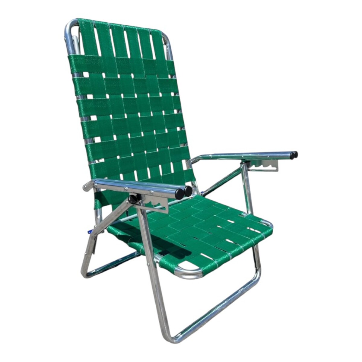 Reposera Baja Aluminio Reforzado 5 Posiciones - Verde 