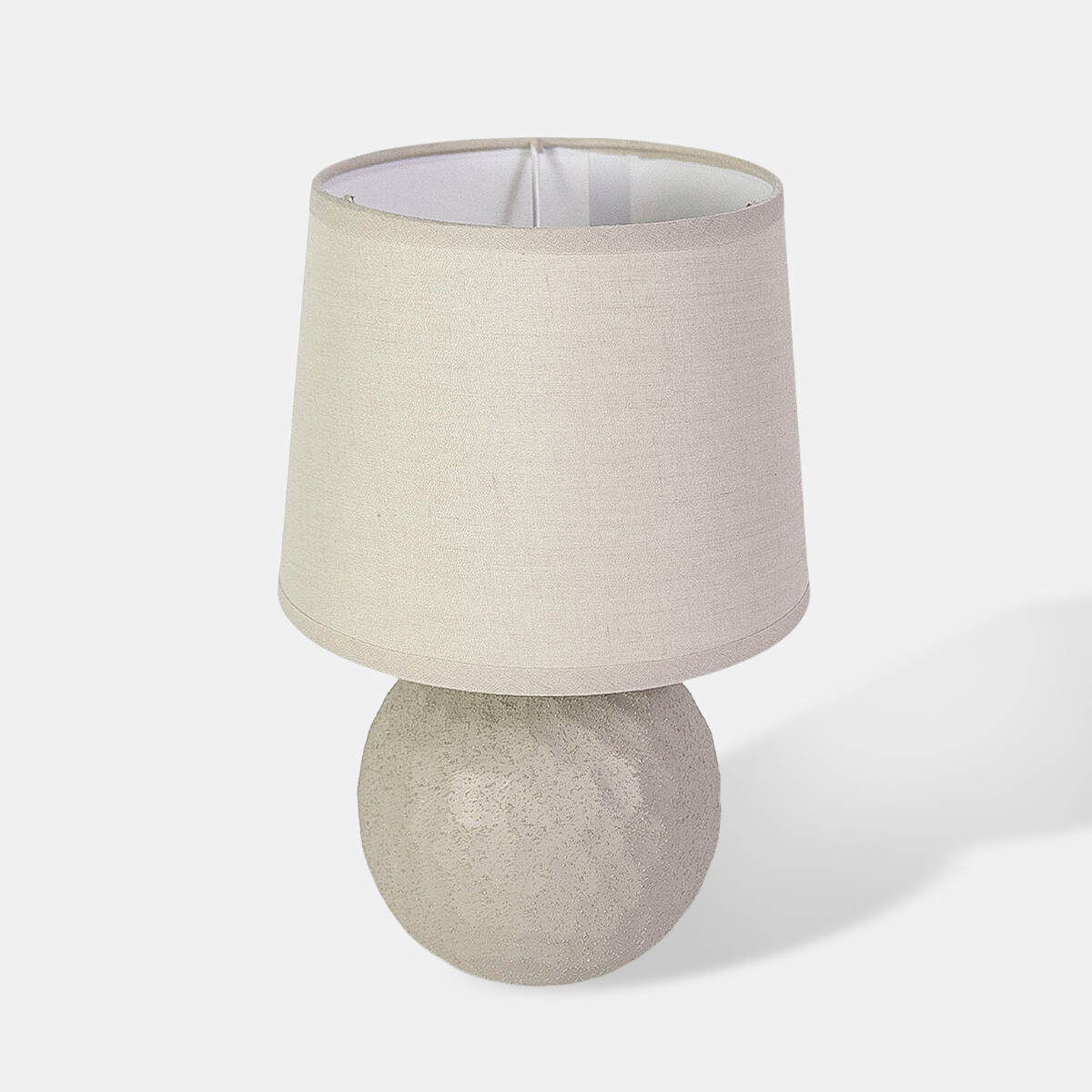 LAMPARA BEIGE P/MESA 26X16CM 