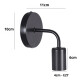 Lampara Aplique De Pared Minimalista Metal Nordico Negro