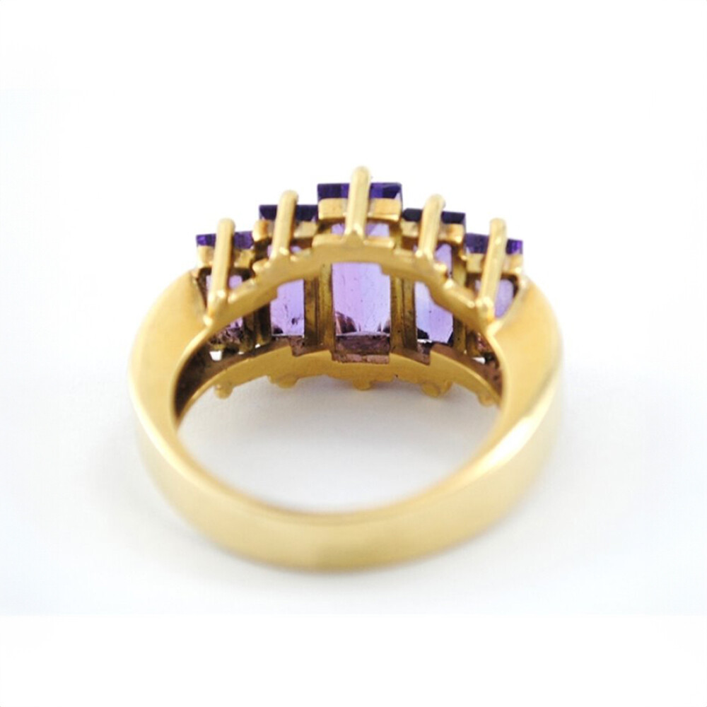 Anillo Oro 18K Y Amatistas Anillo Oro 18K Y Amatistas