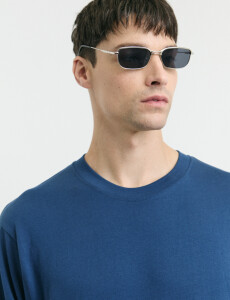 520682 T-SHIRT HARRINGTON LABEL Azul Piedra