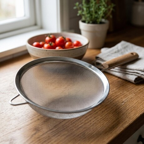 Colador de Acero Inoxidable 20cm PLATEADO