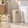 Set de Baño 2 Piezas con Papelera y Cepillo para Inodoro de Plástico Beige