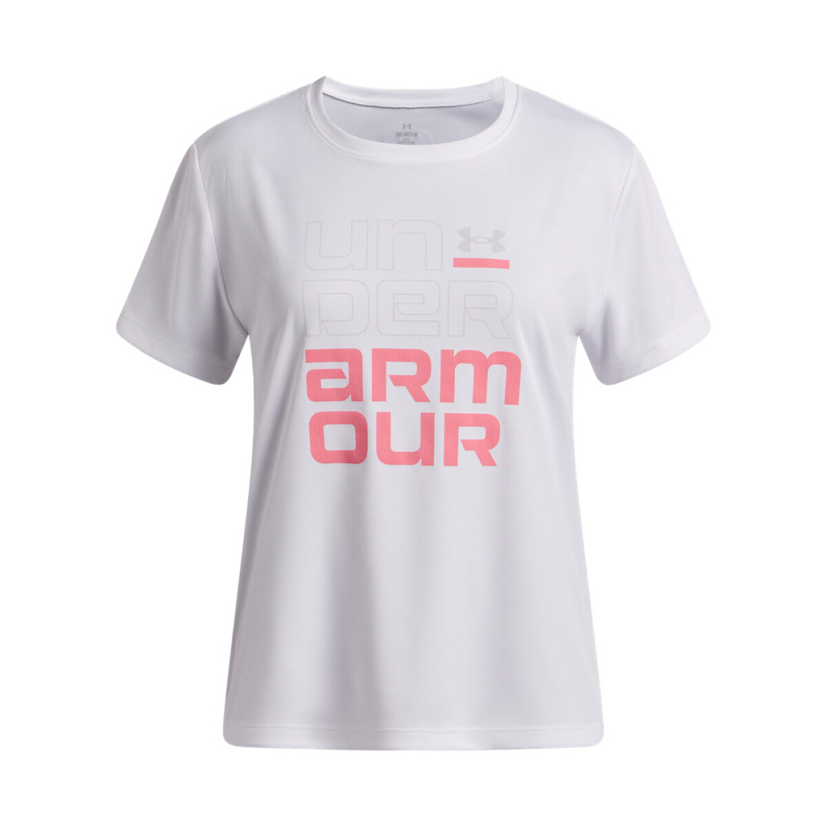 UA Tech Split Wordmark SS-PPL - WHT-101 