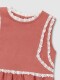 Vestido Lino Con Tiras Bordadas En Contr Fresa Claro