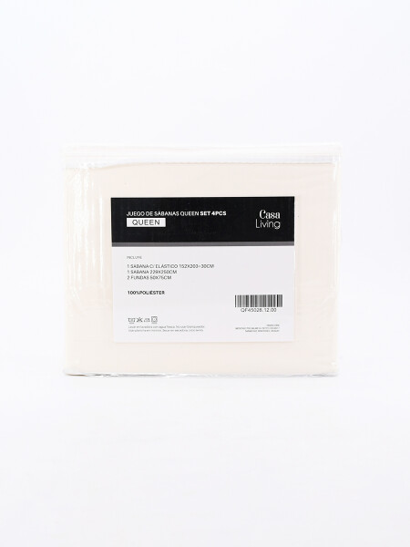 JUEGO DE SABANAS QUEEN BEIGE