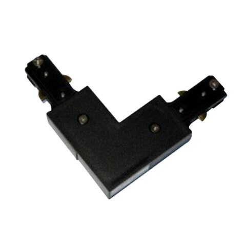 Conector eléctrico "L" para riel de 3 vías, negro NV1025