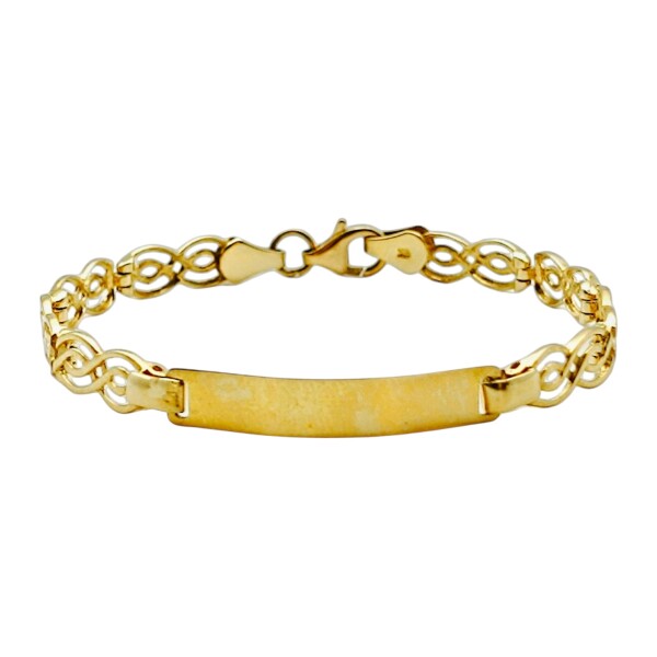 Pulsera Identidad Enlazado -Oro bajo-Sin Piedra-PU8016 sinpiedra