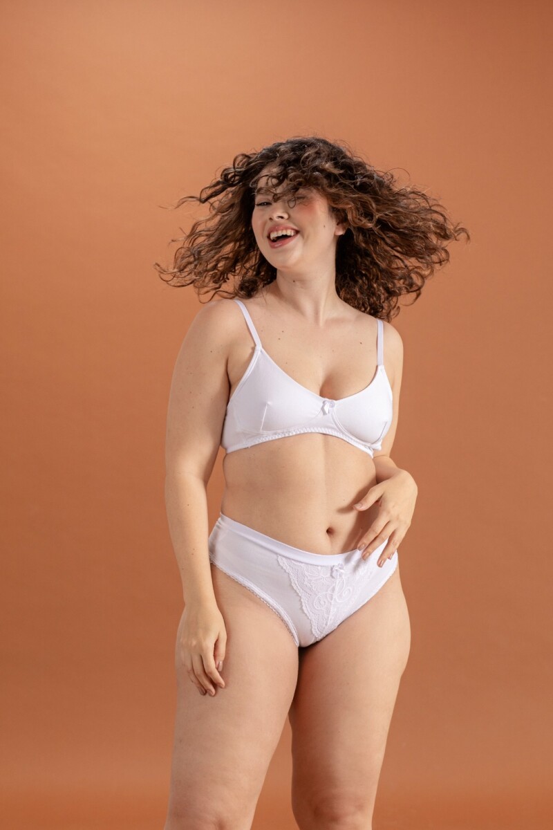 Corpiño de Lycra y Algodon - BLANCO 