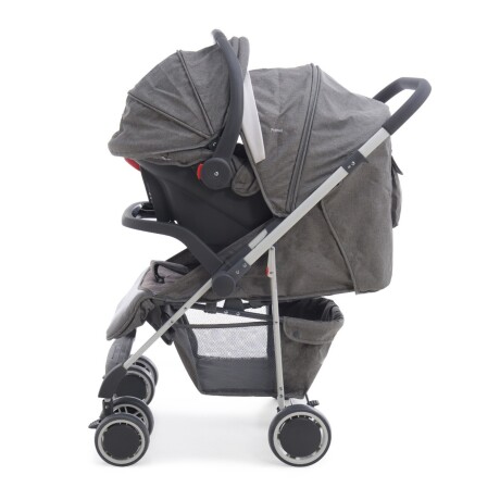 Coche de bebé + silla para auto Bebesit Travel System Oviedo Gris