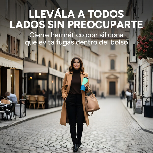 Vaso Térmico Botella Acero Inoxidable 450ml Lock&Lock Color Celeste