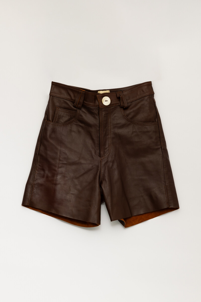 Leather Shorts Crawford - Chocolate 