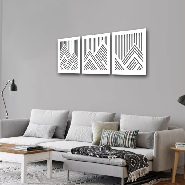Cuadro Decorativo Moderno de Madera MDF Abstracto Incluye 15 Cuadrados de  Diferente Tamaño y Color