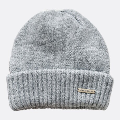 Gorro Lana Ariel Soft Premium Estilo Urbano Gris