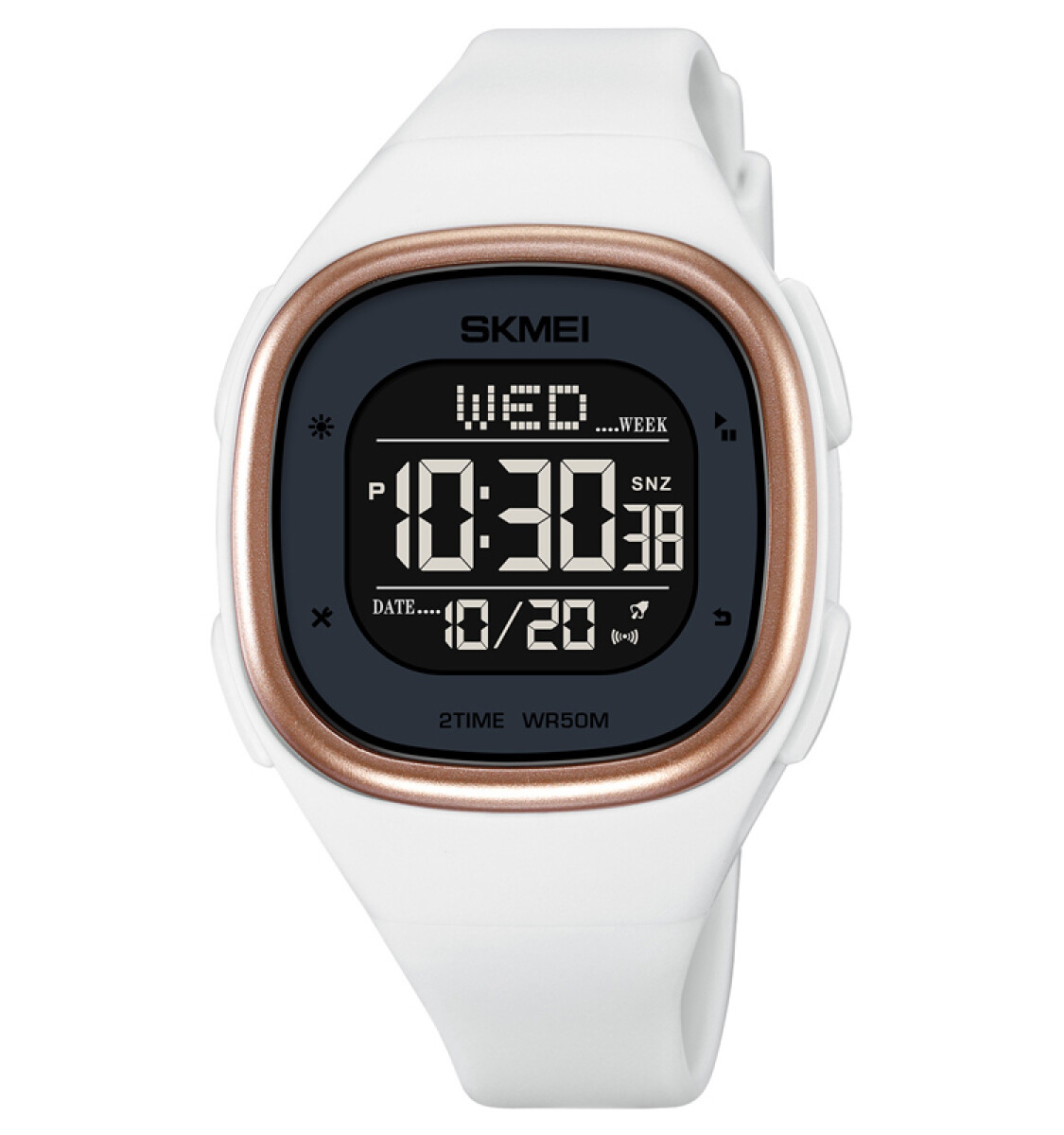 Reloj Skmei 2137wt Digital Deportivo Unisex Blanco 