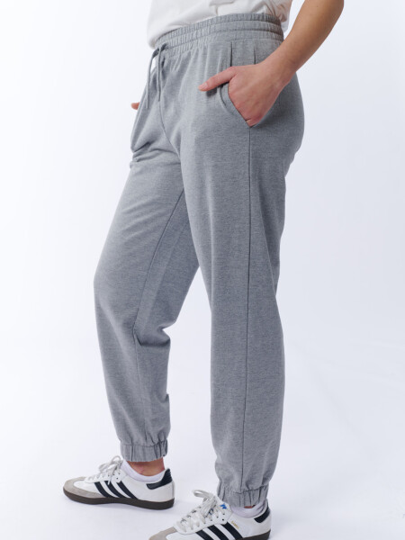 Pantalón Jogger Deportivo Gris Melange