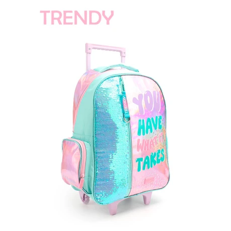 Mochila Escolar Amplia con Ruedas Combinada 001