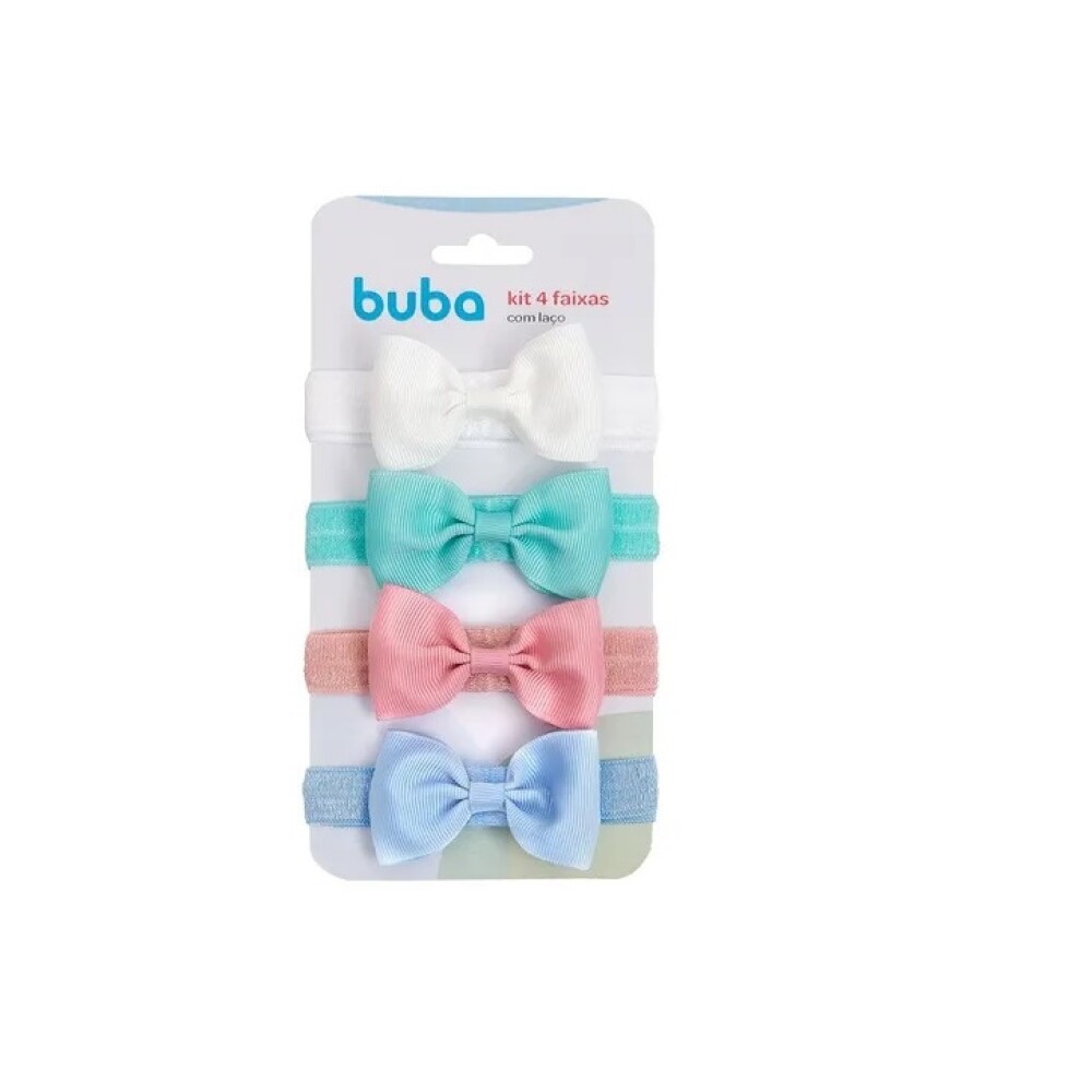 Set x4 Vinchas elásticas BUBA Blanco 15317