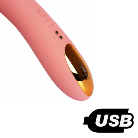 Vibrador de Empuje con Aplicación y Carga USB Ava Neo Rosa