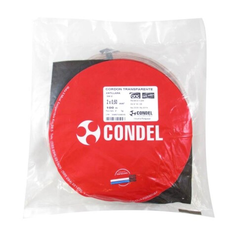 CABLE CORDON 2X0,50MM2 TRANSP. CONDEL CABLE CORDON 2X0,50MM2 TRANSP. CONDEL