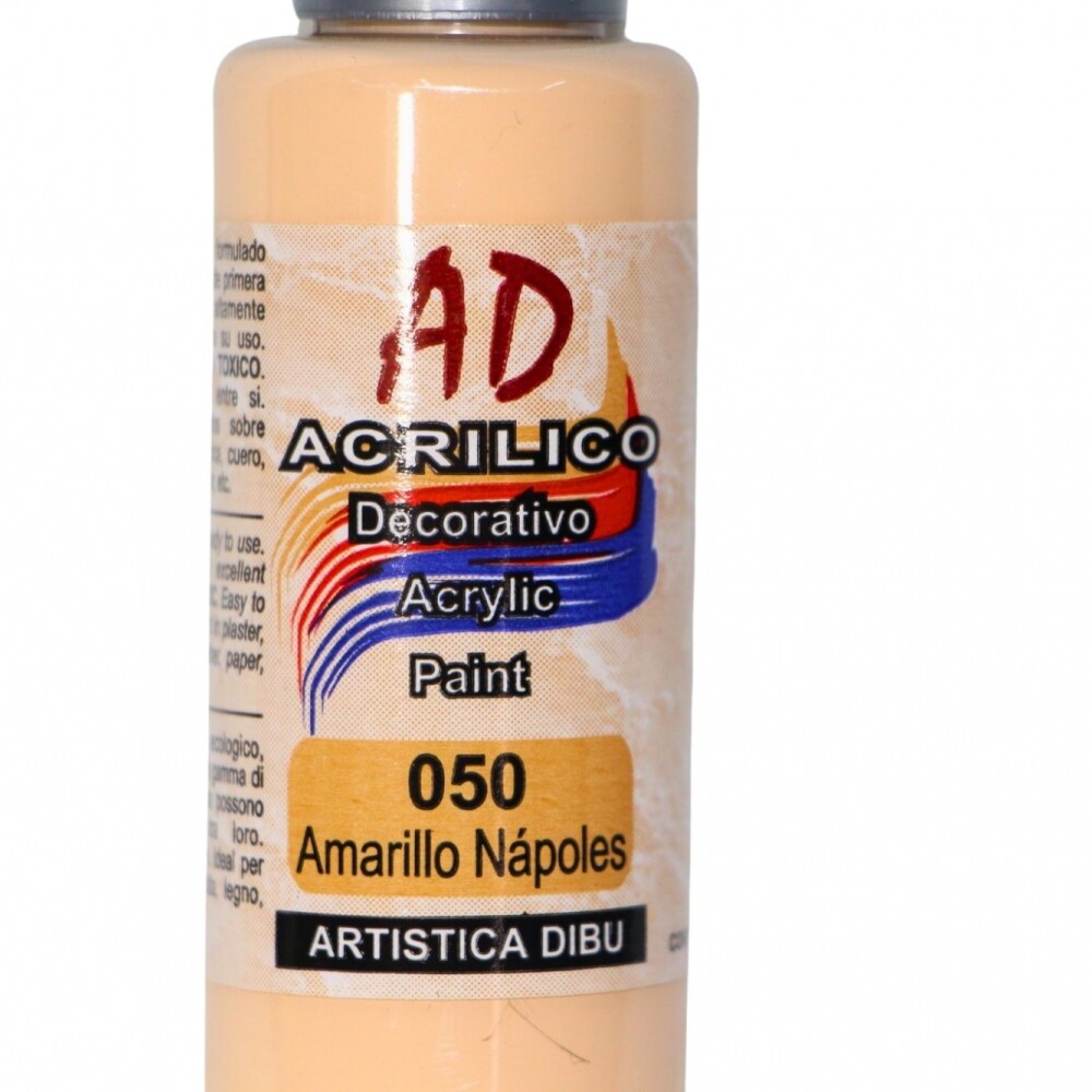 PINTURA ACRILICA ARTISTICA DIBU 60 ML. DIFERENTES COLORES COLOR AMARILLO NAPOLES 050
