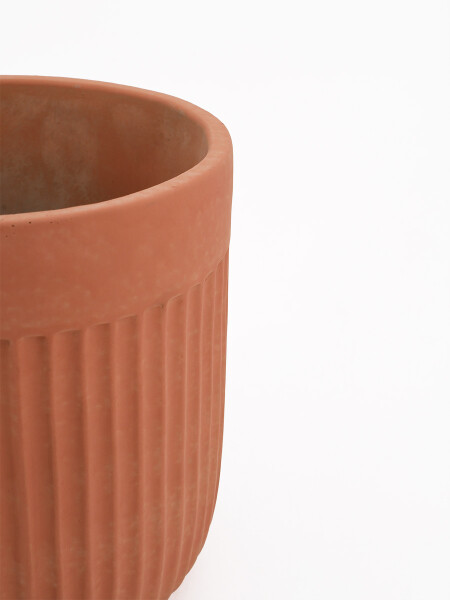 MACETA DECORATIVA CURVA LADRILLO