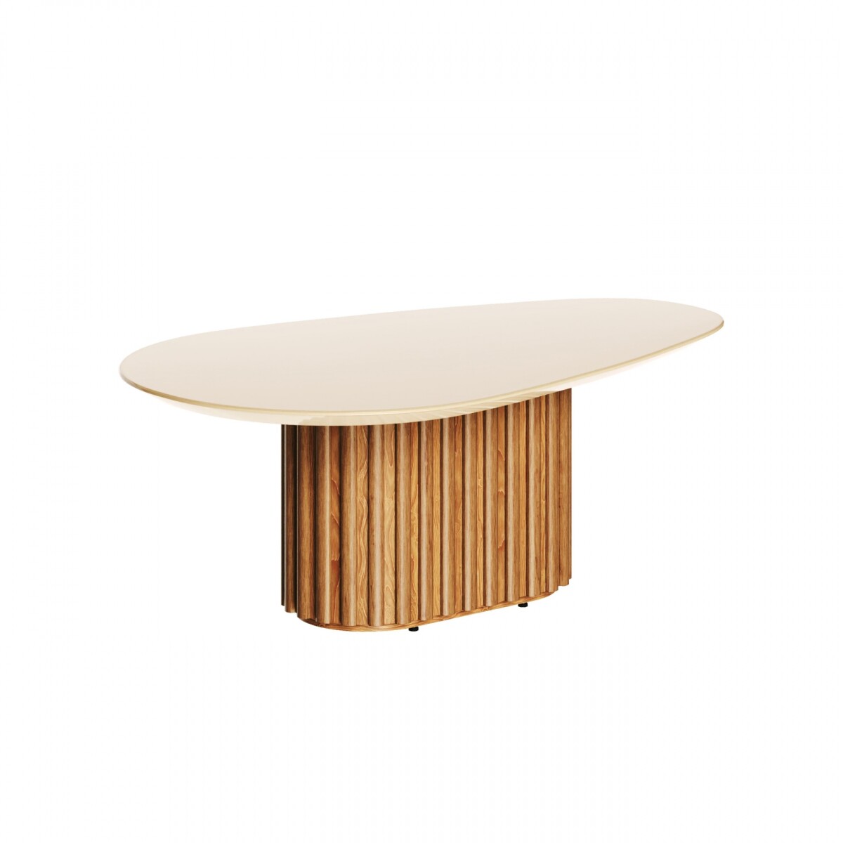 Mesa de centro Organic small - Linea Manhattan - Natural / Blanco 