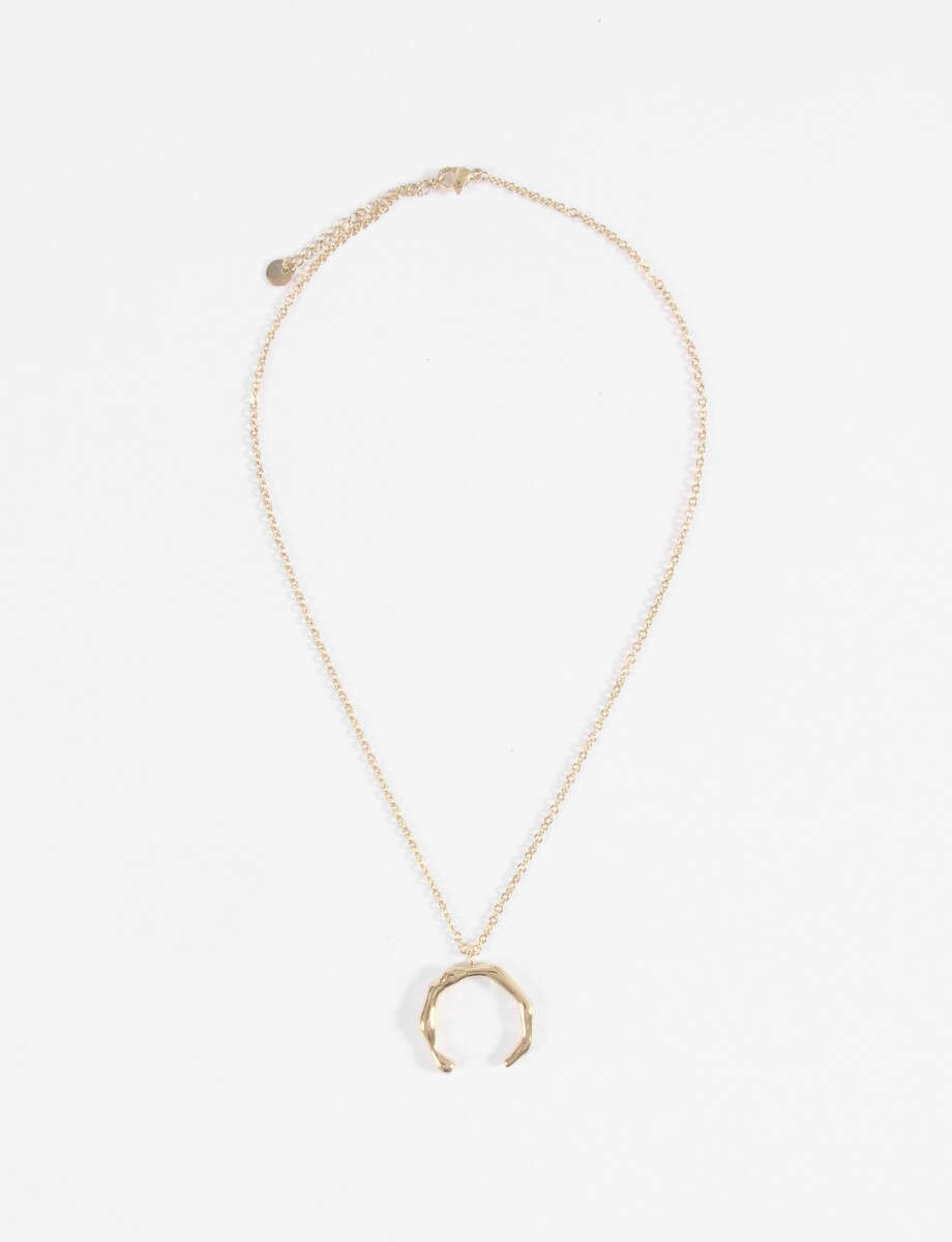 Collar acero herradura - dorado 
