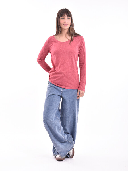 REMERA BASICA POLONIO MIX ROSA OSCURO