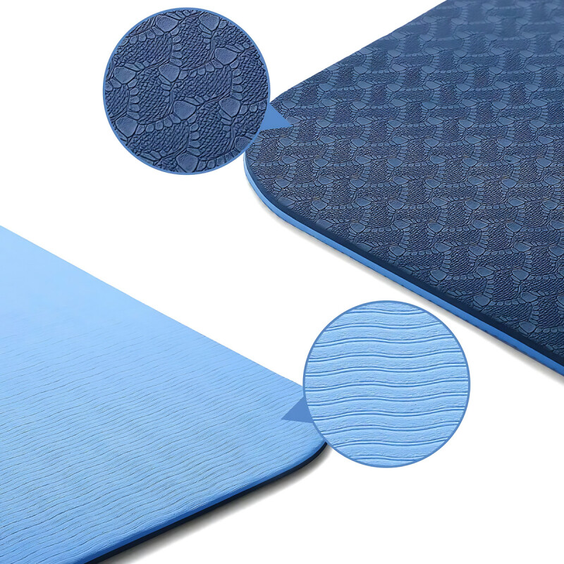Mat Yoga Colchoneta 6mm Bolso Bosco Correa Azul