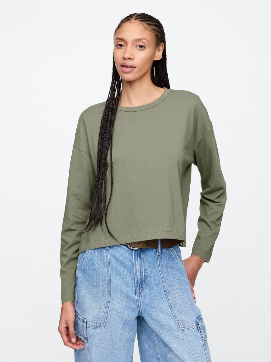 Remera Manga Larga Mujer - Mesculen Green 